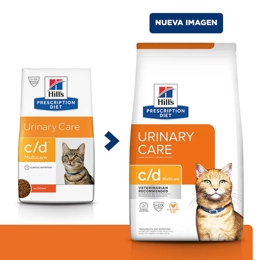 Comida especial para gatos adultos Hills c/d Multicare Chicken Cuidado Urinario Urinary Care