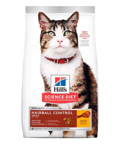 Comida para gatos adultos Hills Adult Hairball Control