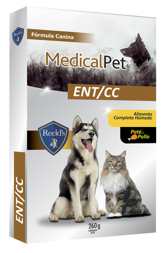 Alimento Humedo para perros Medical Pet ENT/CC sobre de 260gr x 3 unidades