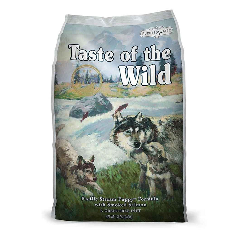 Taste of the Wild Pacific Stream - Alimento seco para perros sin granos con  salmón ahumado, 28 libras