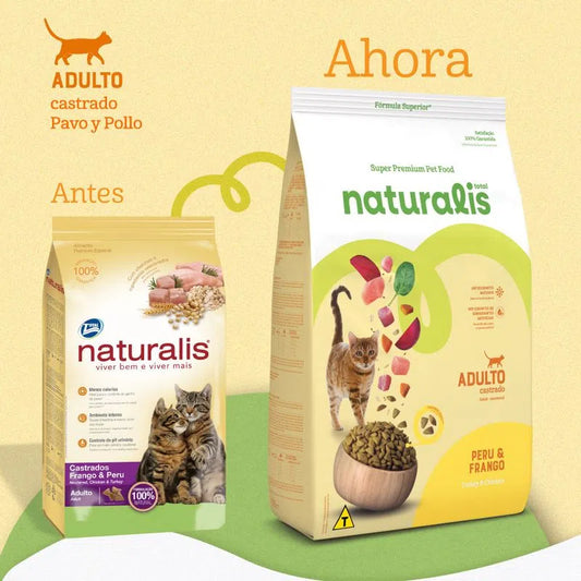 Comida para Gato Naturalis Adulto Castrado Pollo y Pavo