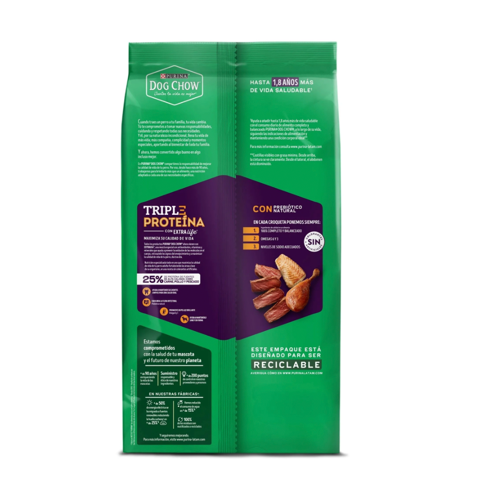 DOG CHOW ADULTOS TRIPLE PROTEINA