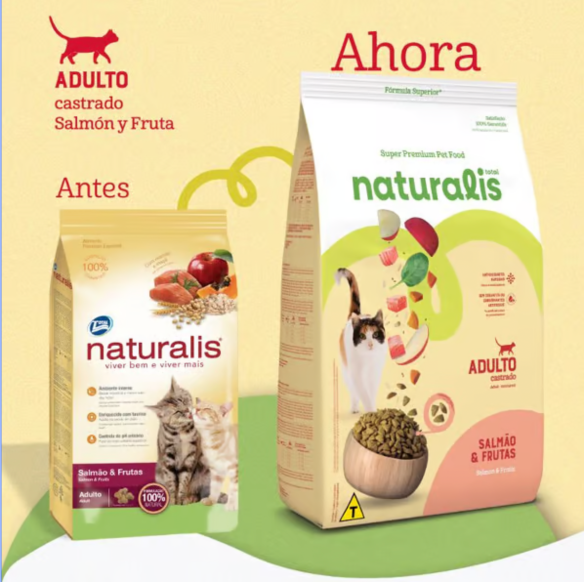 Comida para Gato Naturalis Adulto Castrado Salmon y Frutas