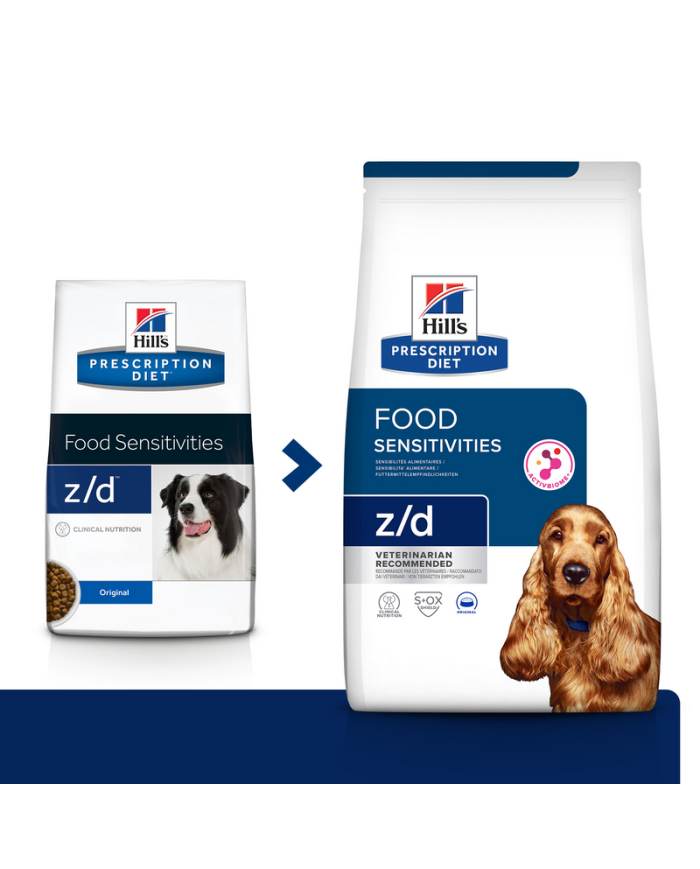 Comida especial para perros Hills z/d Sensibilidades cutáneas y alimentarias