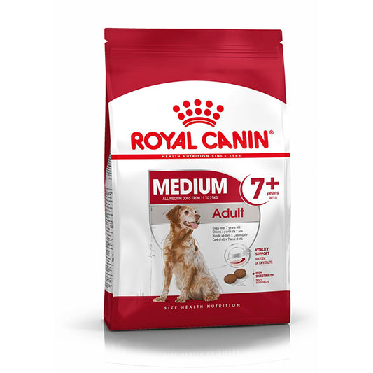 COMIDA PARA PERRO  ROYAL CANIN MEDIUM ADULT +7