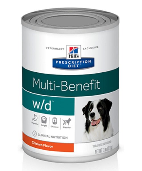 Alimento húmedo especial para perros Hills w/d Cuidado Digestivo / Diabetes / Manejo de Peso 13 OZ