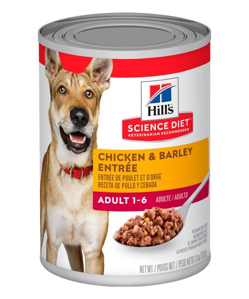 Alimento húmedo para perros adultos Hills Chicken &amp; Barley Entrée