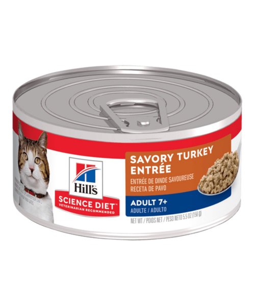 Alimento húmedo para gatos adultos Hills Adult 7+ Turkey 5,5 Oz