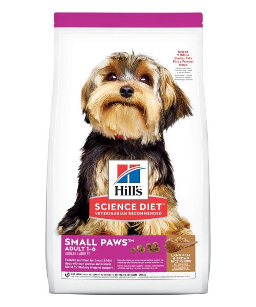 Comida para perros de razas pequeñas y mini Hills Adult Small Paws Cordero y Arroz Integral