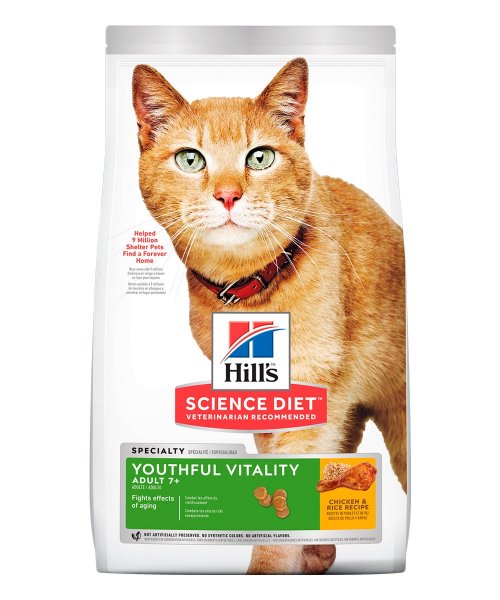 Comida para gatos mayores Hills Adult 7+ Youthful Vitality