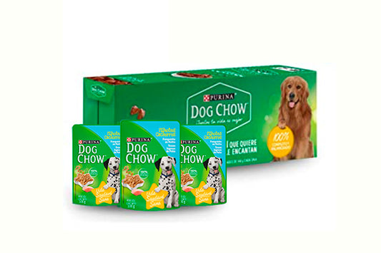 DOG CHOW Cachorros Trozos Jugosos de Pollo x 24 pouches