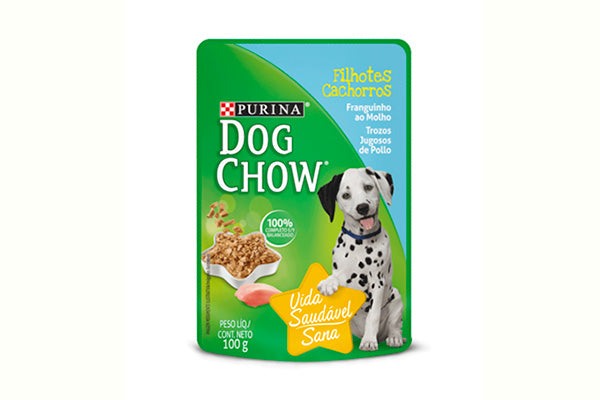 DOG CHOW Cachorros Trozos Jugosos de Pollo x 6 pouches