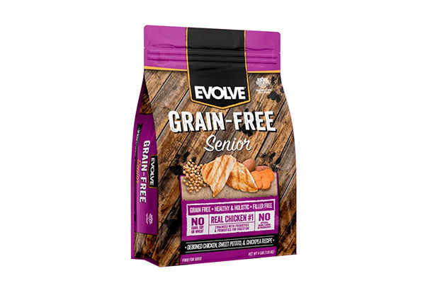 COMIDA PARA PERRO ADULTO MAYOR EVOLVE DOG GRAIN FREE SENIOR CHICKEN - POLLO