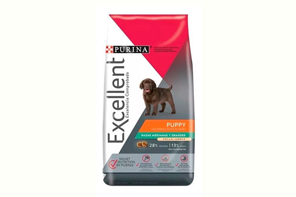 PURINA EXCELLENT PUPPY Chicken y Rice Razas Mediana y Grande