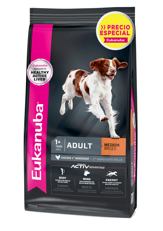 COMIDA PARA PERRO EUKANUBA MEDIUM ADULTO