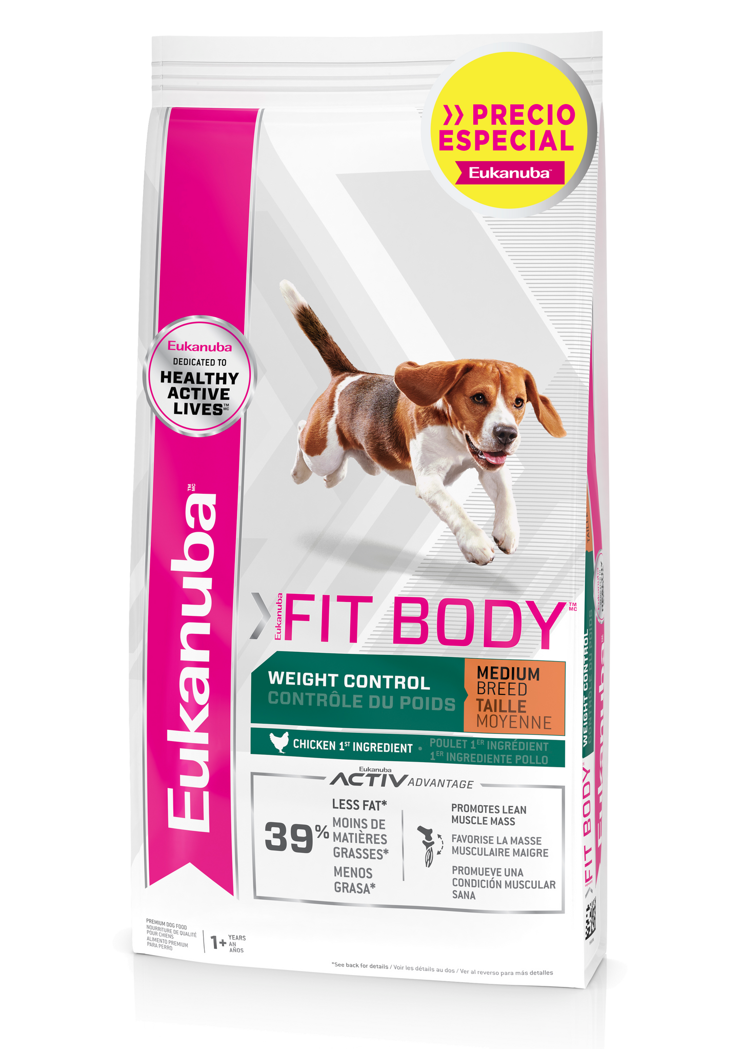 COMIDA PARA PERRO EUKANUBA MEDIUM ADULTO FIT BODY