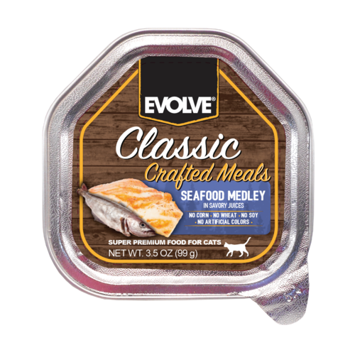 COMIDA HUMEDA PARA GATO EVOLVE CLASSIC CRAFTED MEALS SEAFOOD