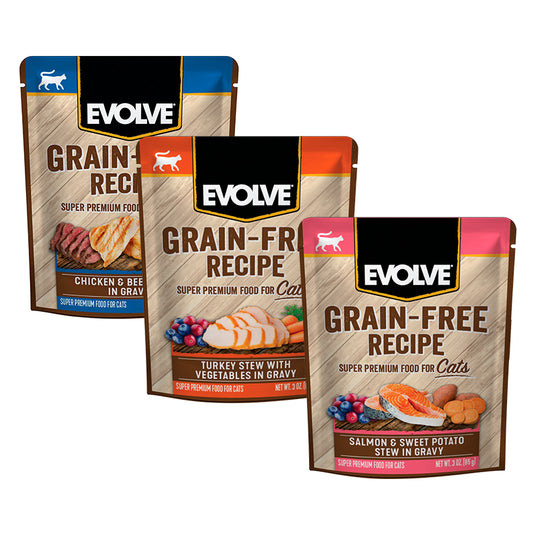 COMIDA HUMEDA PARA GATO EVOLVE CAT GRAIN FREE  POUCHE