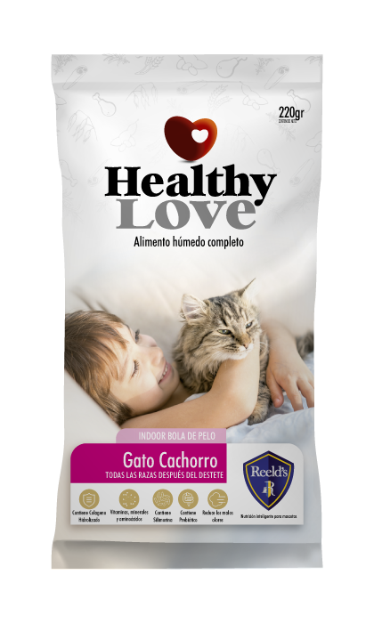 Comida Húmeda para gatos cachorros HEALTHY LOVE GATOS CACHORROS  de 220gr c/u