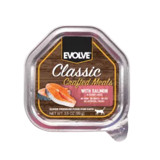 COMIDA HUMEDA PARA GATO EVOLVE CLASSIC CRAFTED MEALS SALMON