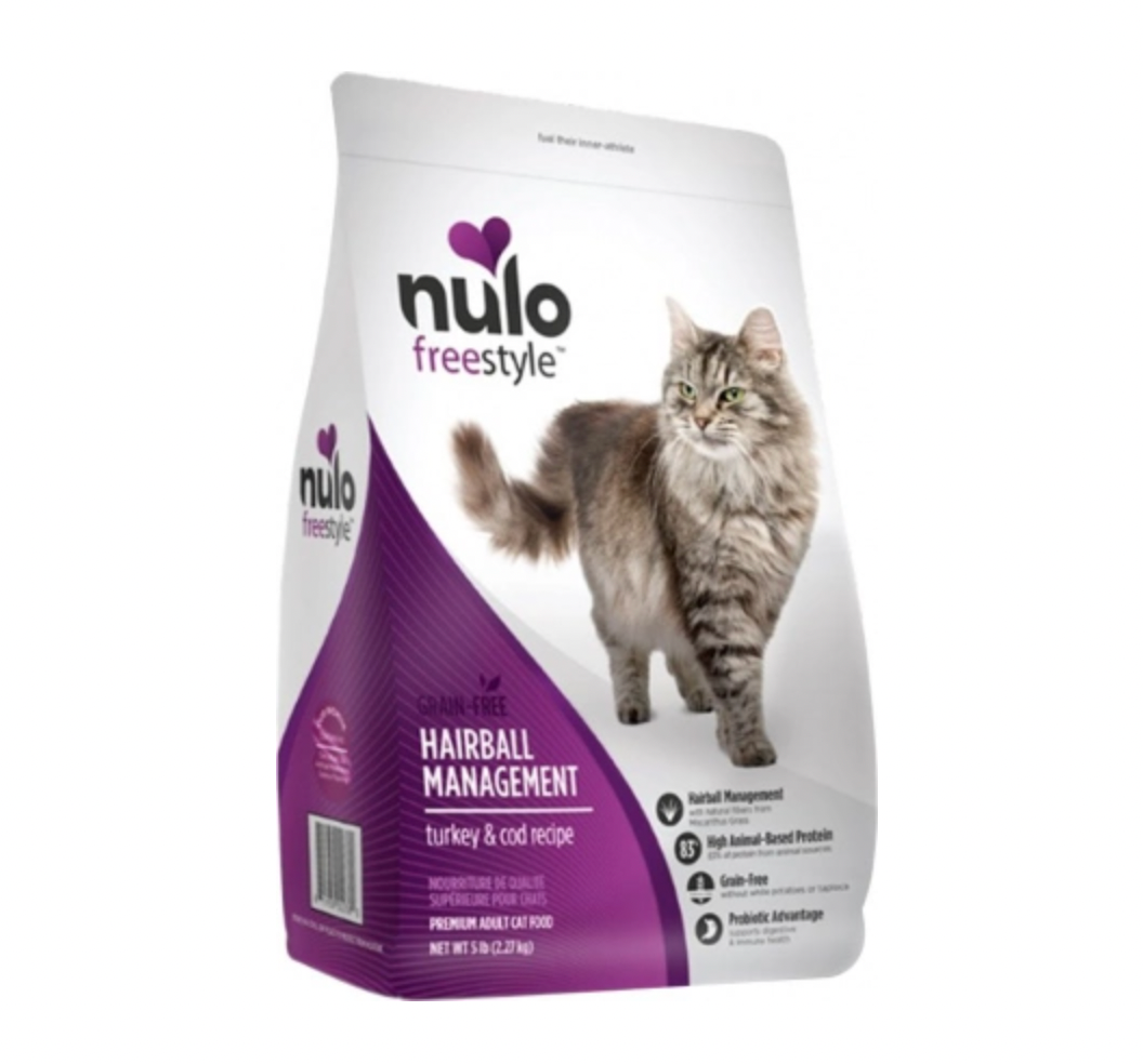 Alimento para Gato adulto Nulo Cat Grain free Hairball Management Pavo y Bacalao