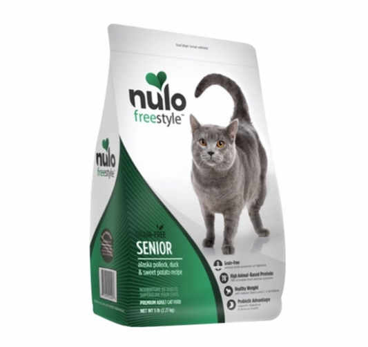 Alimento para Gato adulto  Mayor Nulo Cat Grain free Senior Alaska Pollock Pato y Batata